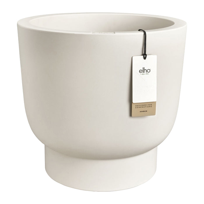 Elho Amber Grail 47 - Linnen wit - Ø 47 x H 45 cm - Binnen en Buiten - 100% gerecycled