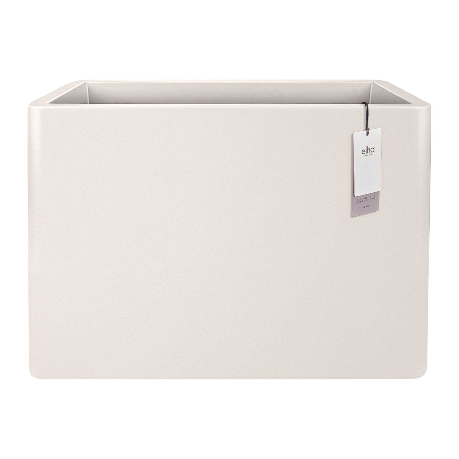 Elho June Brick Divider 80 - Linnen wit - L 79 x B x H 59 cm - Binnen en Buiten - 100% gerecycled