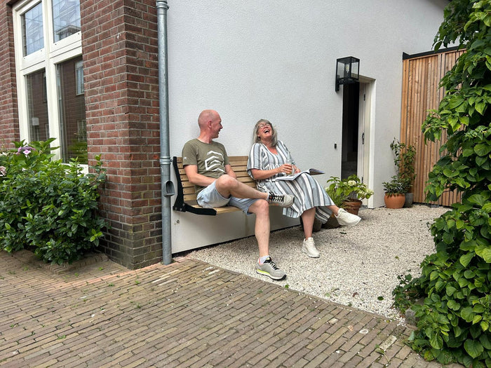 MaximaVida opklapbare gevelbank Jordaan met rugleuning 150 cm