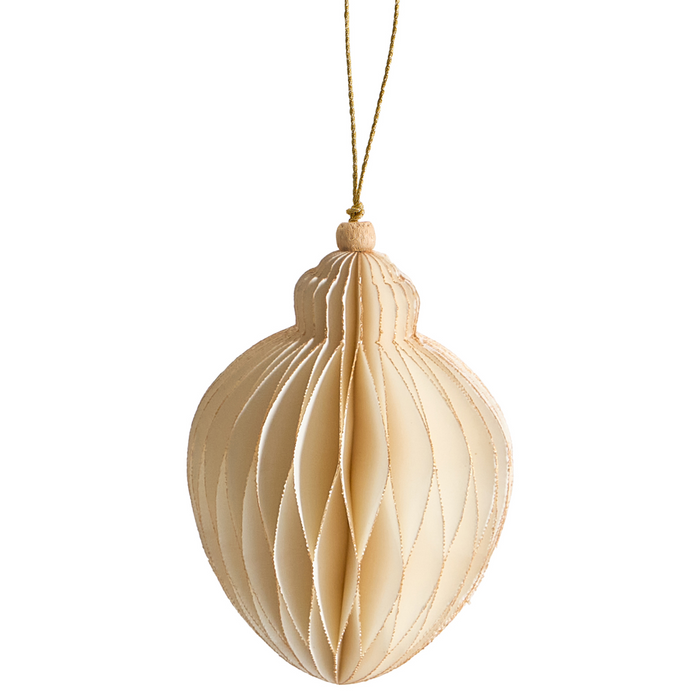 Beliani - ALTAELVA - Set van 20 kerstornamenten - Beige - Papier