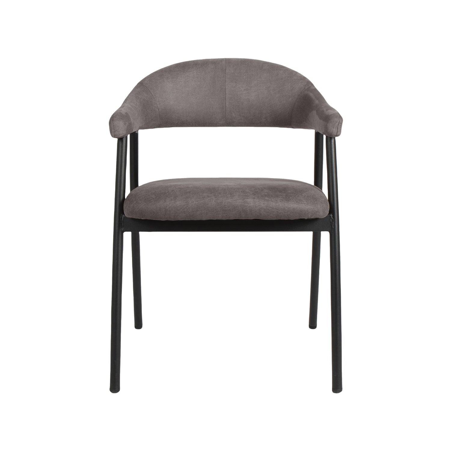 LABEL51 - Eetkamerstoel Amaze - Army Microfiber - Zwart Metaal