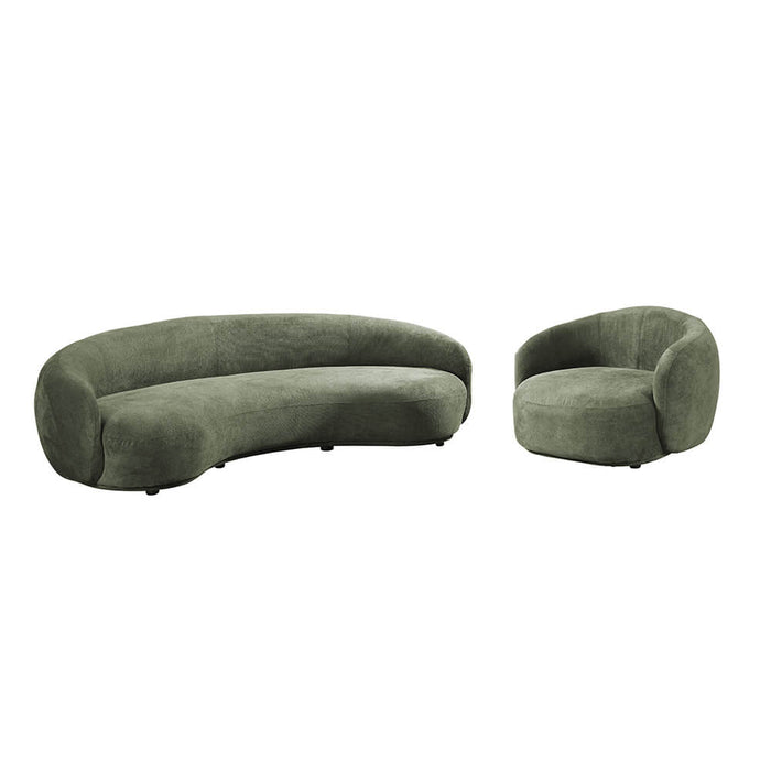 HOME DELUXE Loungeset - webstof - Donkergroen