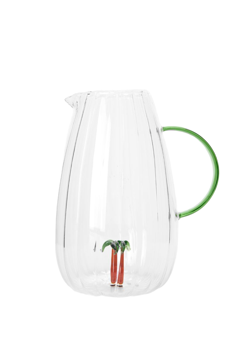 Sissy-Boy Glazen karaf met palmboom aan de binnenkant