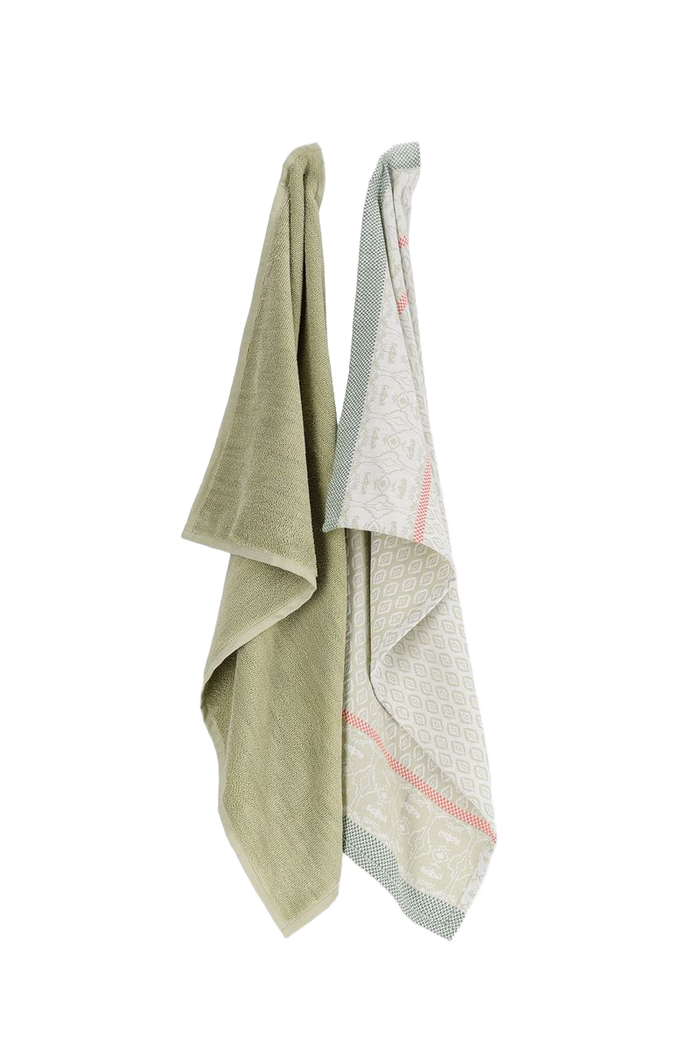 Sissy-Boy Groene handdoek en theedoek