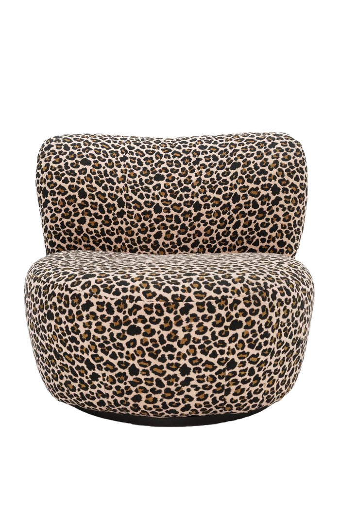Sissy-Boy Bruine draaifauteuil met leopard print