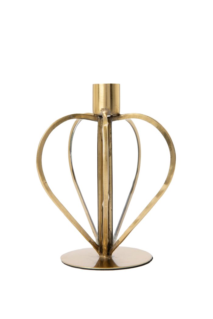 Sissy-Boy Gouden glazen kandelaar hart medium