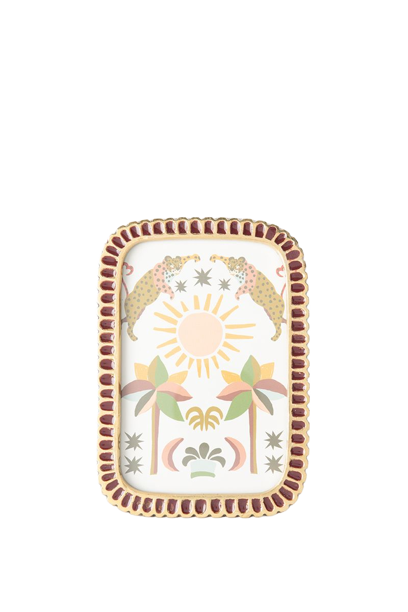 Sissy-Boy Bordeauxrode scalloped enamel fotolijst