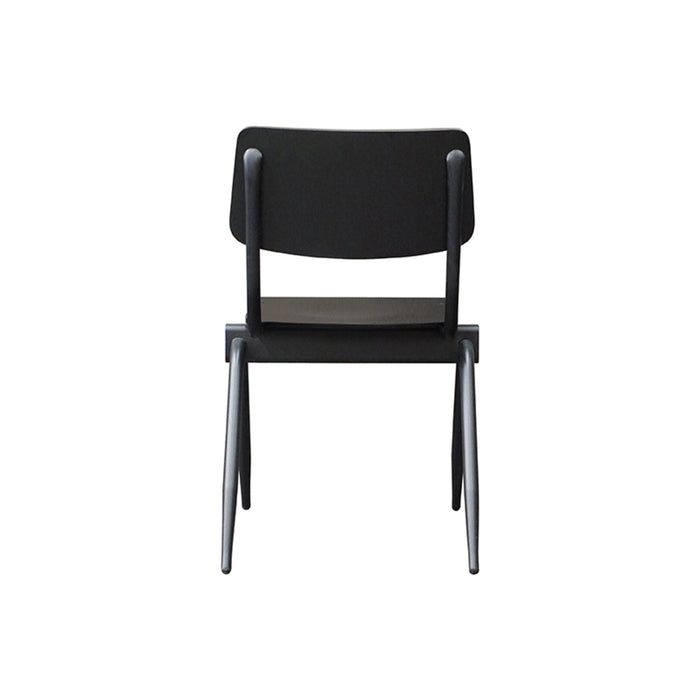 LABEL51 - Schoolstoel Solid - Zwart Hout - Zwart Metaal