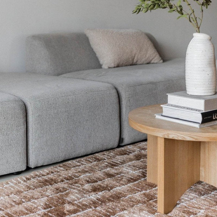 Interieur05 Vloerkleed Rectangle Edge Bruin|Wit - 200 x 290 cm