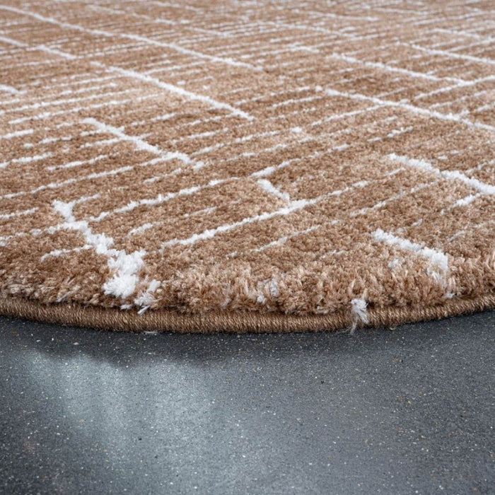 Interieur05 Vloerkleed Rectangle Edge Bruin|Wit - 200 x 290 cm