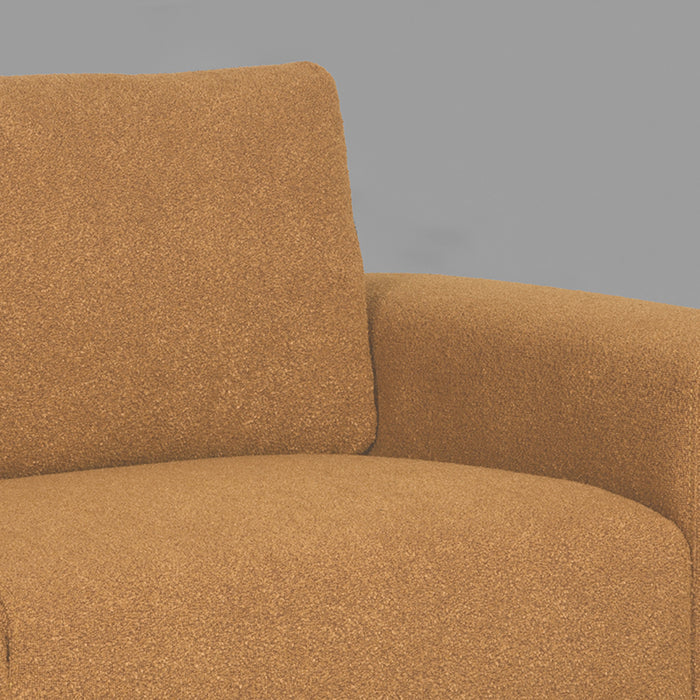 LABEL51 - Bank Ferraro 3-Zits - Oker Boucle - Zwart Metaal