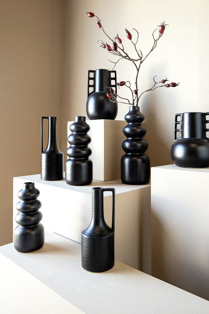 PTMD - Vaas Trina - Zwart - 13.5x13.5x32.5cm