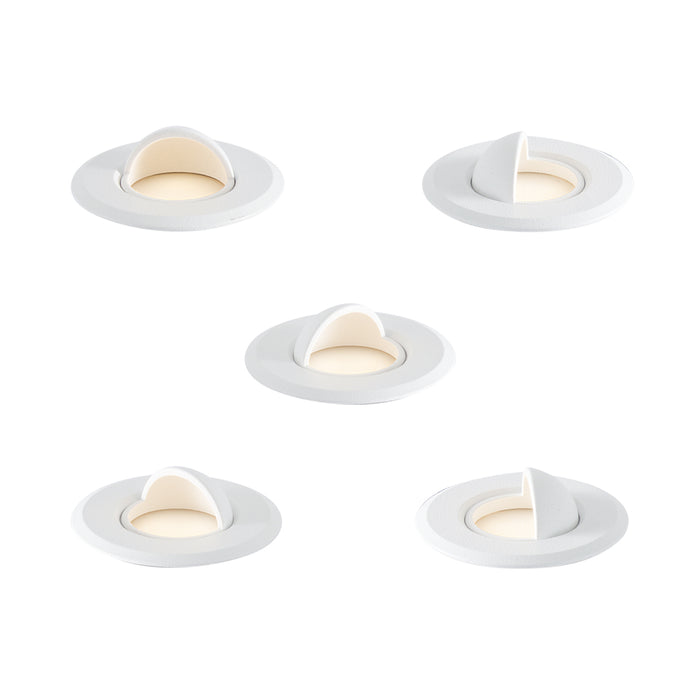 QAZQA Set van 5 moderne grondspots wit incl. LED IP67 - Linsey