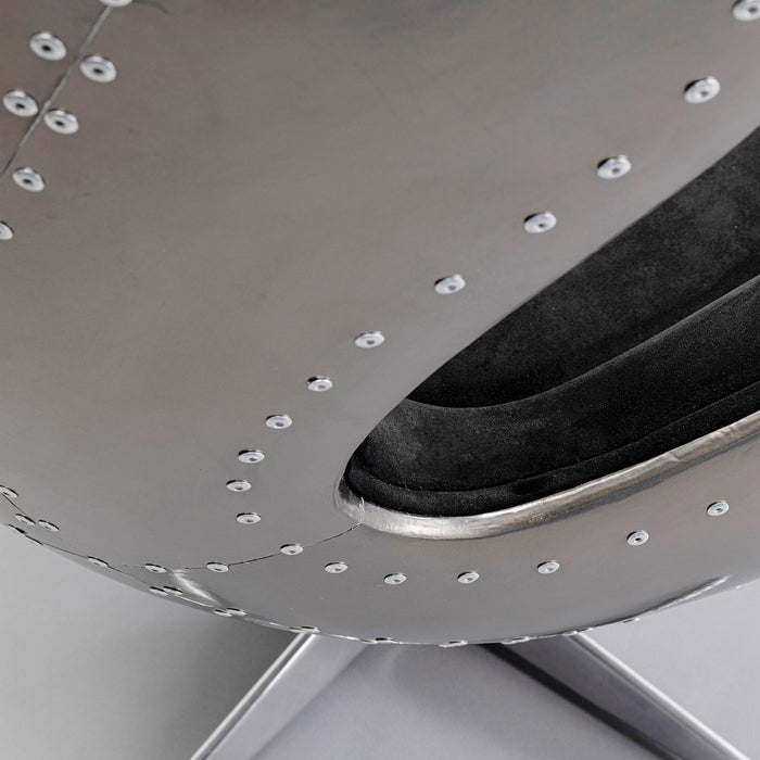 Draaifauteuil Lounge geweermetaal Kare Design