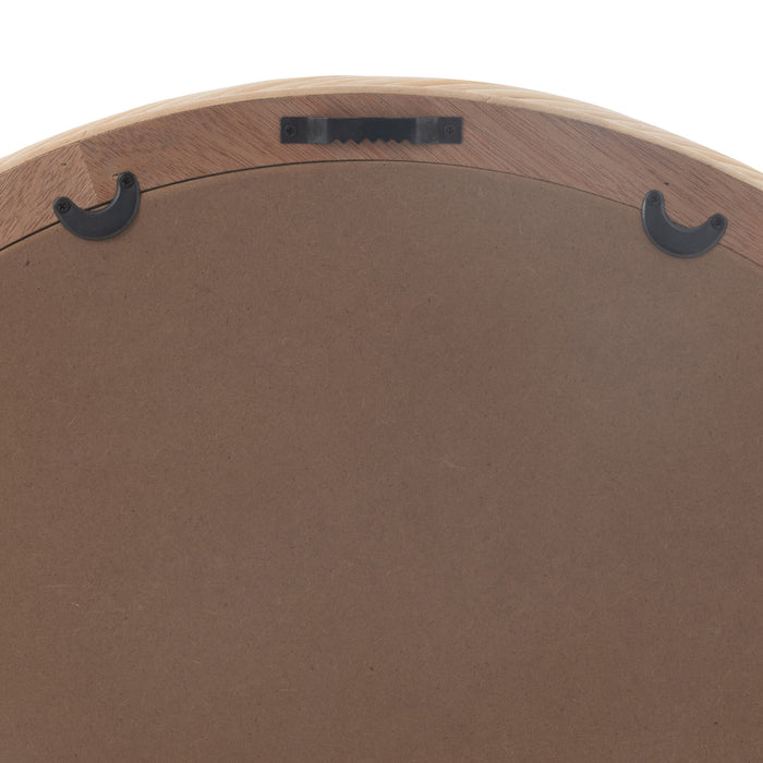 J-Line spiegel Rond -  rotan|glas - naturel - large - Ø 81 c