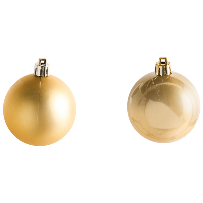 Beliani-FEGEN-Set van 60 kerstballen-Goud-Synthetisch materiaal