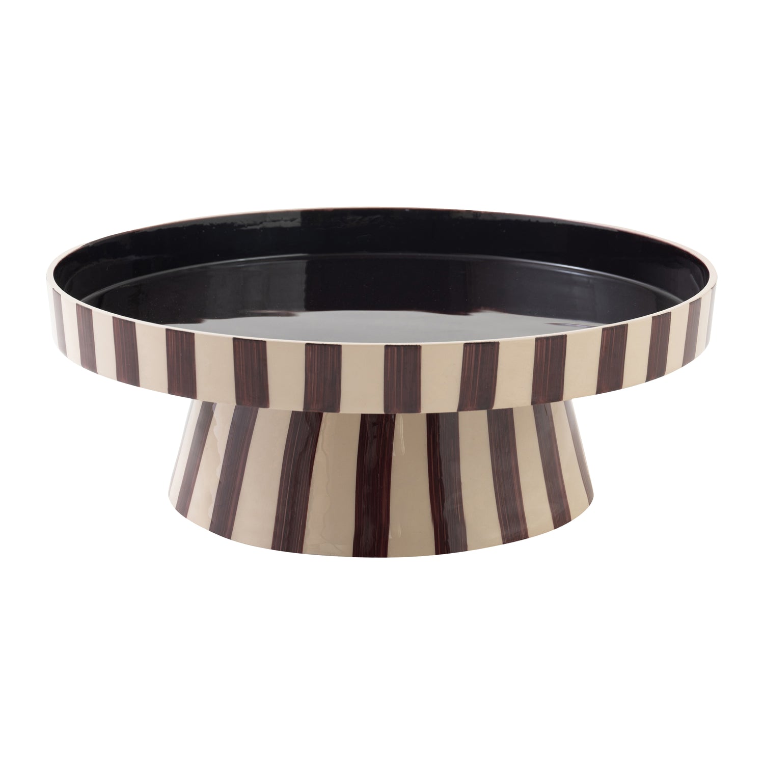 by fonQ Arcade Serveerschaal Ø 32 cm - Beige / Hot Chocolate