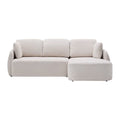 Kave Home Laira 3-zitsslaapbank met Chaise Longue Rechts - Beige