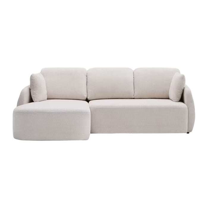 Kave Home Laira 3-zitsslaapbank met Chaise Longue Links - Beige