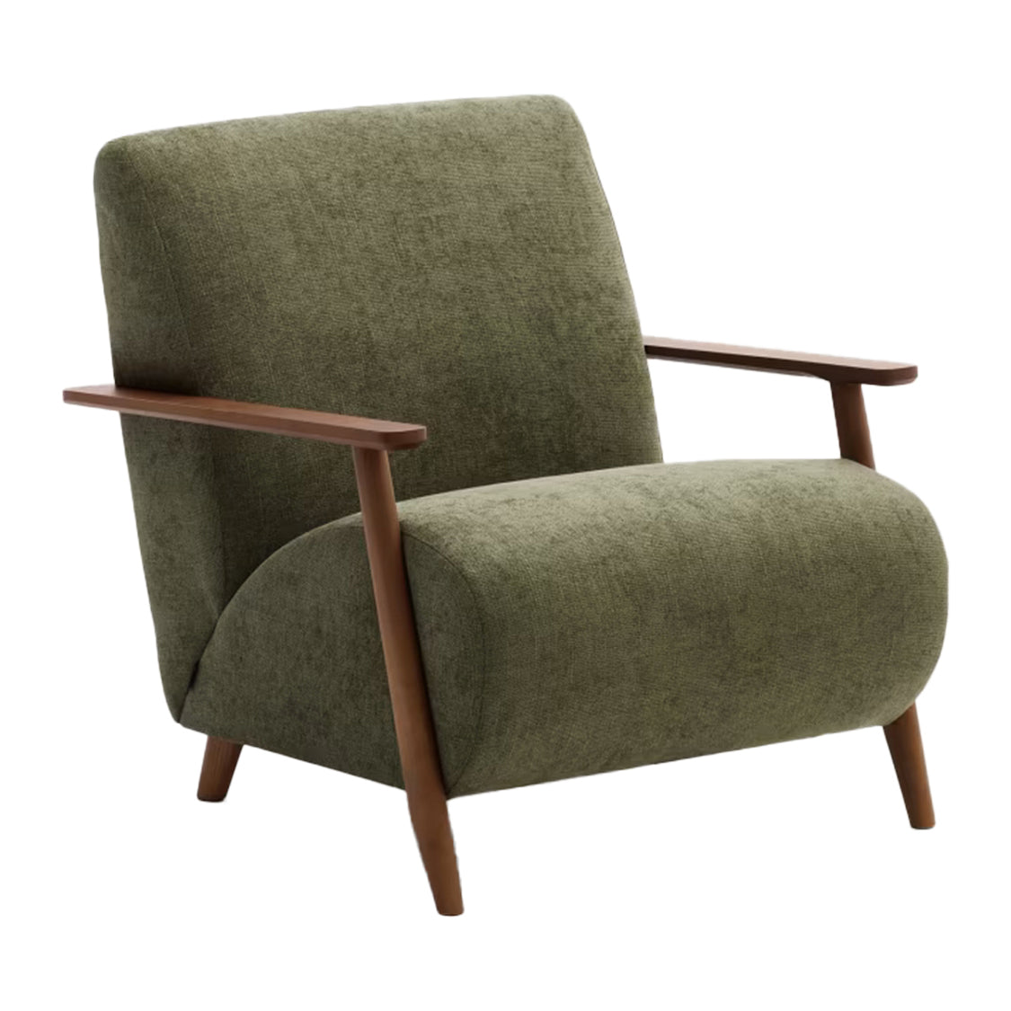 Kave Home Meghan Fauteuil - Groen / Donkerbruin