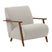 Kave Home Meghan Fauteuil - Wit / Donkerbruin