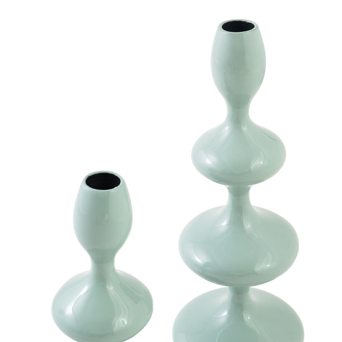 by fonQ Droplet Kandelaar - Set van 2 - Light Blue