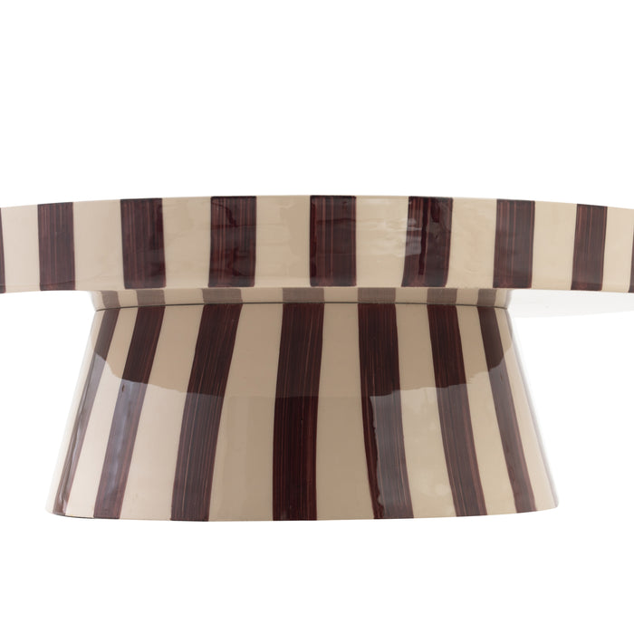 by fonQ Arcade Serveerschaal Ø 32 cm - Beige / Hot Chocolate