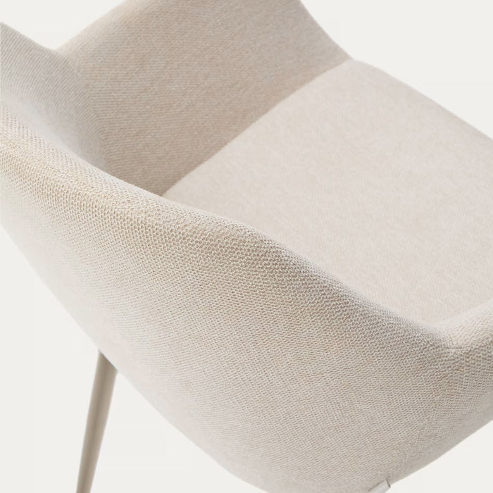 Kave Home Konna Eetkamerstoel - Beige / Beige