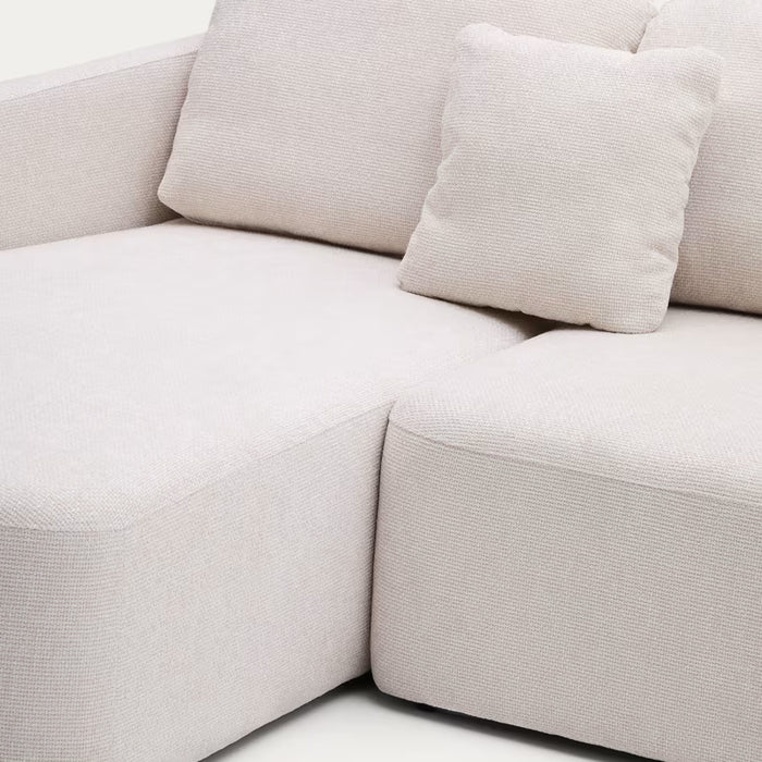 Kave Home Laira 3-zitsslaapbank met Chaise Longue Links - Beige