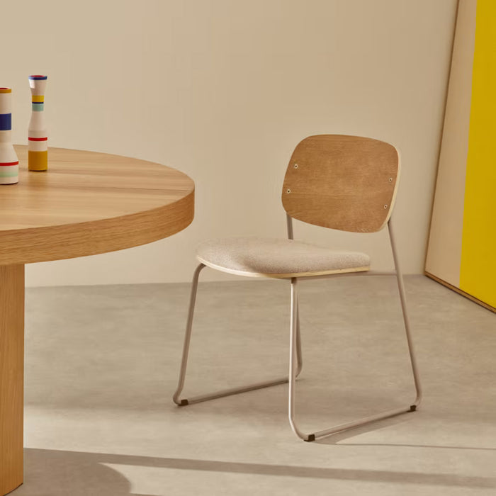 Kave Home Meli Eetkamerstoel - Beige / Hout