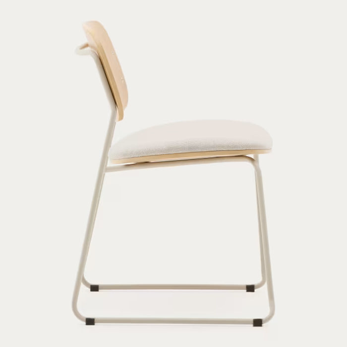 Kave Home Meli Eetkamerstoel - Beige / Hout