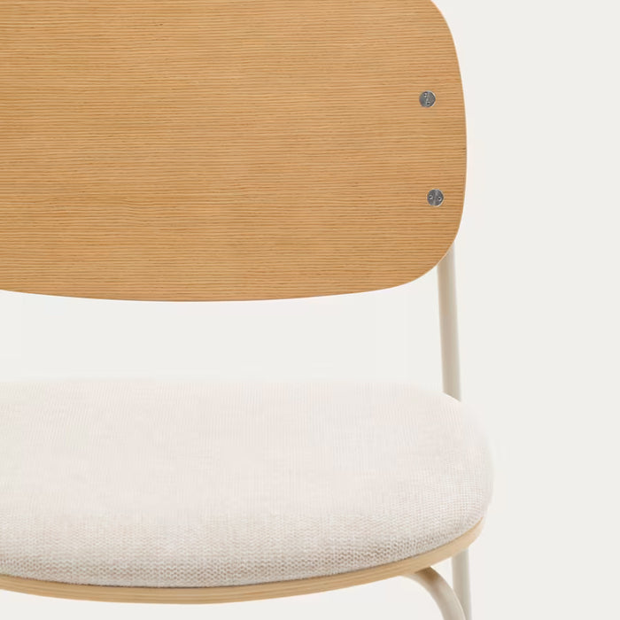 Kave Home Meli Eetkamerstoel - Beige / Hout