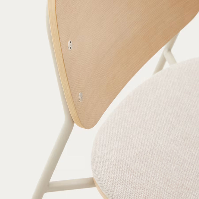 Kave Home Meli Eetkamerstoel - Beige / Hout