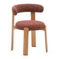 Kave Home Granite Eetkamerstoel - Terracotta / Licht Essenhout