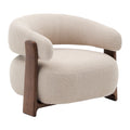 Kave Home Granite Fauteuil - Beige / Donkerbruin