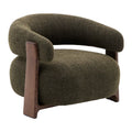 Kave Home Granite Fauteuil - Groen / Donkerbruin