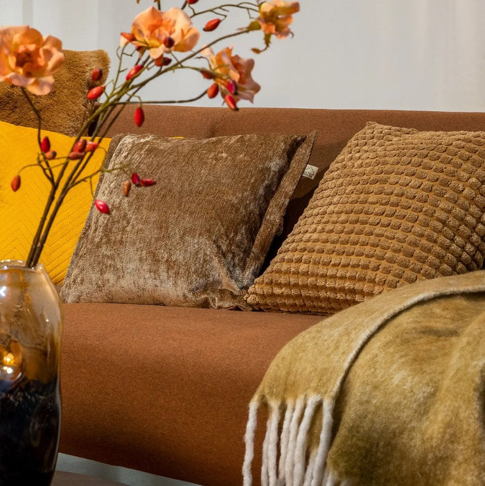 Dutch Decor plaid LIBBE - 130x170 cm Tobacco Brown