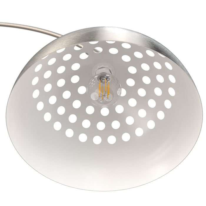 tectake® Booglamp Arcus, staal, retro-stijl, 60W - Mat Nikkel