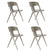 Zuiver Horizon Outdoor Eetkamerstoelen  Brown Rice - Set van 4 - Taupe