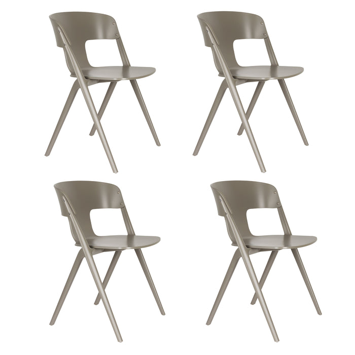 Zuiver Horizon Outdoor Eetkamerstoelen  Brown Rice - Set van 4 - Taupe
