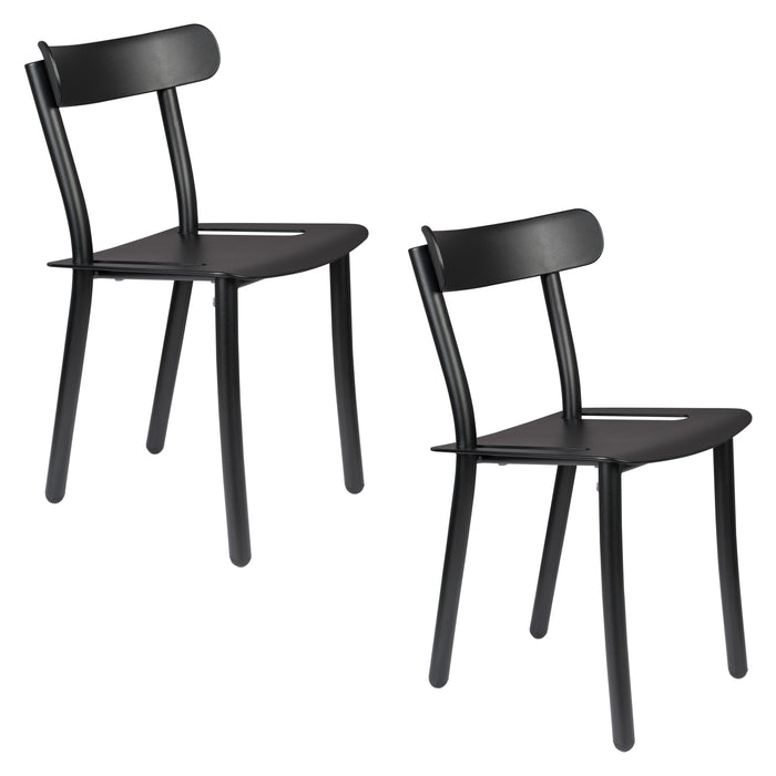 Zuiver Friday Tuinstoel Zwart - Set van 2