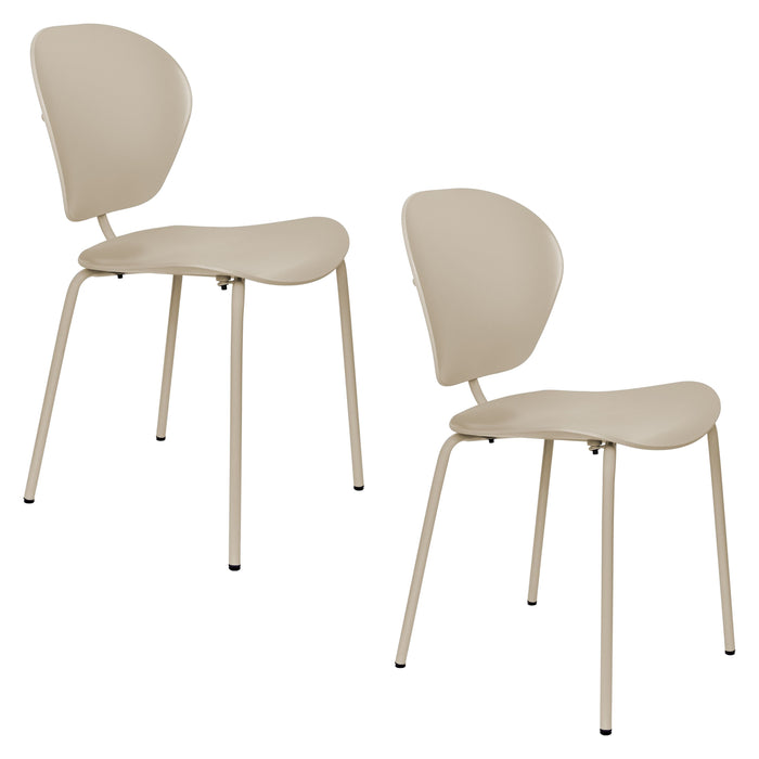 Zuiver The Ocean Chair Eetkamerstoelen  Rice - Set van 2 - Bruin