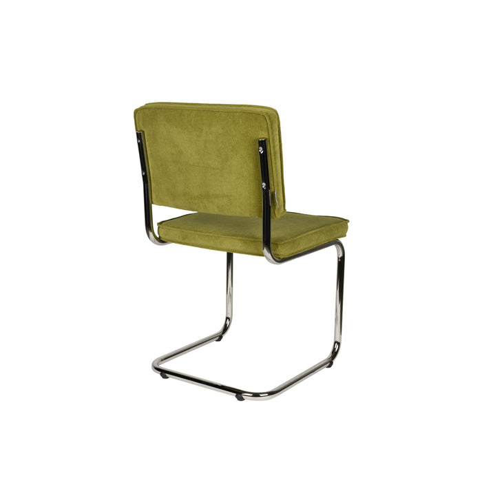 Zuiver Ridge Rib Eetkamerstoelen  Groen - Set van 2