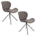 Zuiver OMG Velvet Eetkamerstoelen  Grijs - Set van 2