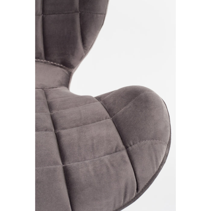 Zuiver OMG Velvet Eetkamerstoelen  Grijs - Set van 2