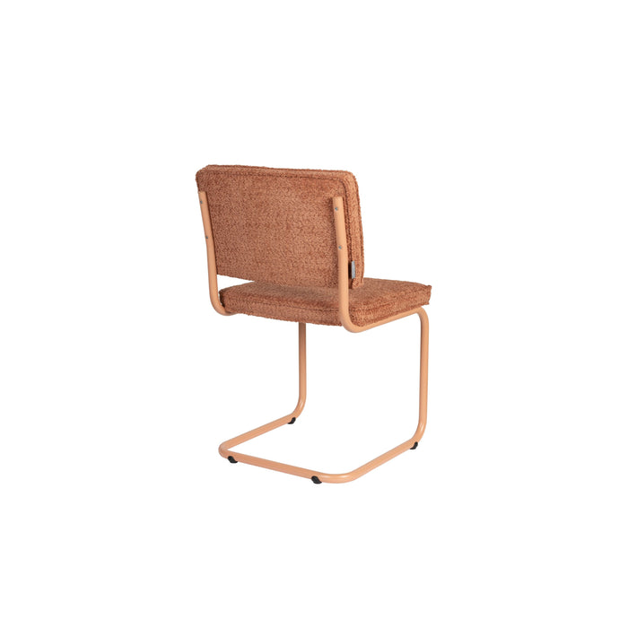 Zuiver Ridge Soft Eetkamerstoelen  Terracotta - Set van 2