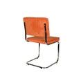 Zuiver Ridge Rib Eetkamerstoelen  Oranje - Set van 2