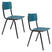 Zuiver Back To School Eetkamerstoelen  Mat Blauw  - Set van 4