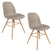 Zuiver Albert Kuip Eetkamerstoelen  Taupe - Set van 2