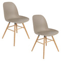 Zuiver Albert Kuip Eetkamerstoelen  Taupe - Set van 2